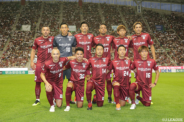 神戸のスターティングメンバー。遂にアンドレス イニエスタ（#8）とルーカス ポドルスキ（#10）が初競演を果たす【明治安田Ｊ１ 第21節 神戸vs磐田】