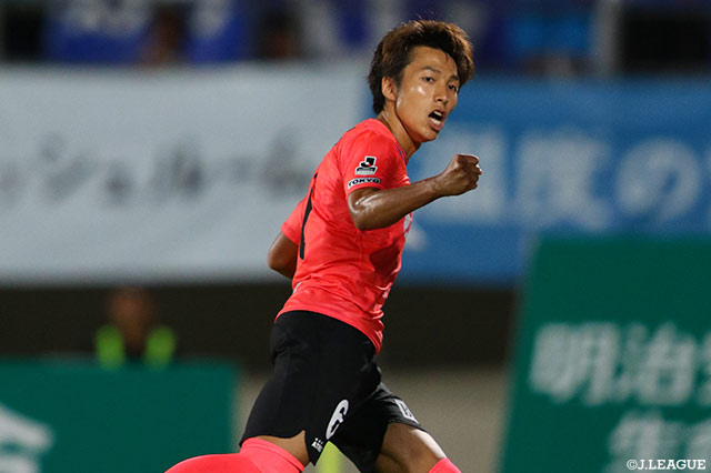 ルーズボールに反応した泉澤 仁（東京Ｖ）が右足で合わせ1点を返す！【明治安田Ｊ２ 第28節 山形vs東京Ｖ】