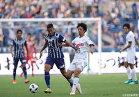 先制ゴールを奪ったドゥドゥ（福岡）。フル出場を果たし、勝利に貢献【明治安田Ｊ２ 第28節 福岡vs水戸】