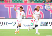 CKのチャンスに、丸橋 祐介（#14）がニアで合わせ、Ｃ大阪が最初のチャンスでゴールを奪う【明治安田Ｊ１ 第23節 長崎vsＣ大阪】