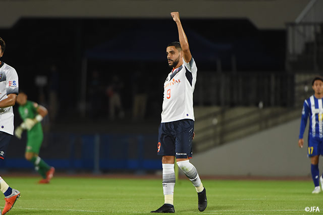 7分に得たPKをディエゴ オリヴェイラがGKのタイミングを外すチップキックでネットを揺らし、FC東京が先制に成功！【天皇杯 ラウンド16 山形vsFC東京】