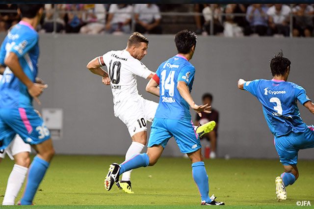 ベスト8進出を懸けた一戦で先発に名を連ねたルーカス ポドルスキ（神戸）。果敢にシュートを放つなど存在感を発揮【天皇杯 ラウンド16 鳥栖vs神戸】