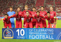 鹿島のスターティングメンバー。内田 篤人（#2）は約1か月ぶりとなる公式戦先発となった【ACL 準々決勝 第1戦 鹿島vs天津権健】