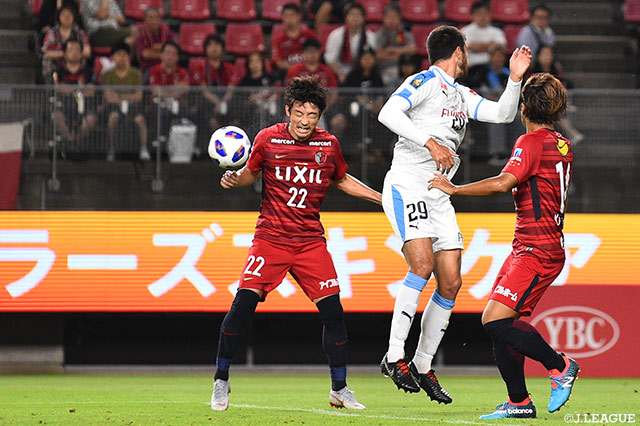 遠藤 康のクロスに西 大伍が頭で合わせ、ホームの鹿島が先制！【ルヴァンカップ 準々決勝　第1戦 鹿島vs川崎Ｆ】