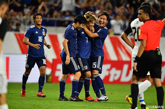 85分に投入された伊東 純也（柏/#7）は少ない出場時間の中で1ゴールを奪う活躍をみせた【国際親善試合：日本vsコスタリカ】