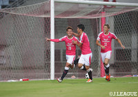 後半8分に中島 元彦（#28）が放ったシュートがGKの脇の下を抜けてゴール！ホームのＣ大23がリードを広げる【明治安田Ｊ３ 第25節 C大23vs長野】