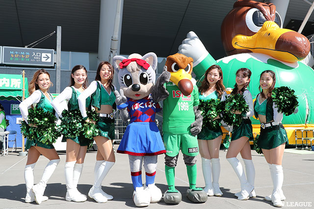 ヴェルディ君、フォーレちゃん、ヴェルディヴィーナス達がサポーターをお出迎え！【明治安田Ｊ２ 第36節 東京Ｖvs甲府】