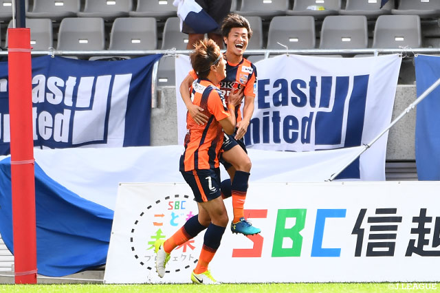 有永 一生が角度がない位置から叩き込み、ホームの長野が先制に成功！【明治安田Ｊ３ 第26節 長野vs鹿児島】