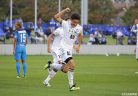 52分に今季初ゴールを挙げた小柳 達司(群馬)が喜びを爆発させる!【明治安田J3 第26節 秋田vs群馬】