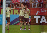 右からのグラウンダーのクロスに大森 晃太郎（#39）が反応しダイレクトシュートを沈め、FC東京が先制！【明治安田Ｊ１ 第29節 名古屋vsFC東京】