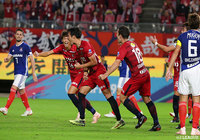 後半ATに得たCKから犬飼 智也(鹿島)が打点の高いヘディングシュートを叩き込み、同点に追いつく!【ルヴァンカップ 準決勝 第1戦 鹿島vs横浜FM】