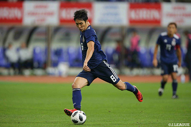 豊富な運動量で攻守に貢献した原口 元気。後半には果敢なドリブル突破からチャンスを演出【国際親善試合 日本vsパナマ】