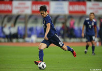 豊富な運動量で攻守に貢献した原口 元気。後半には果敢なドリブル突破からチャンスを演出【国際親善試合 日本vsパナマ】