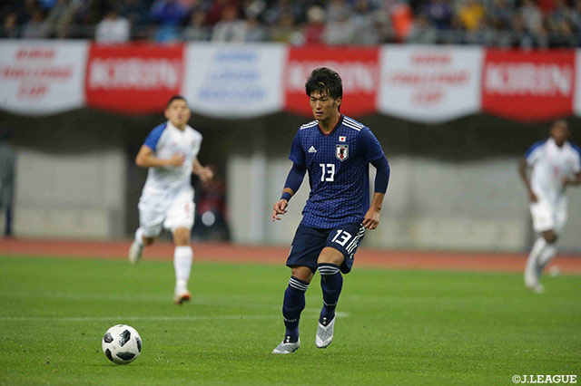 初招集された北川 航也（清水）。66分に投入され、代表デビューを果たす【国際親善試合 日本vsパナマ】