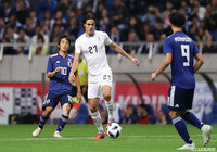 後半12分、エースのエディンソン カバーニ(ウルグアイ)に抜け目ないプレーから同点弾を奪われる【国際親善試合 日本vsウルグアイ】