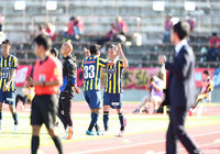 41分に高橋 駿太(群馬/#7)が先制点を奪取!高橋は2試合連続ゴール!【明治安田J3 第28節 群馬vs福島】