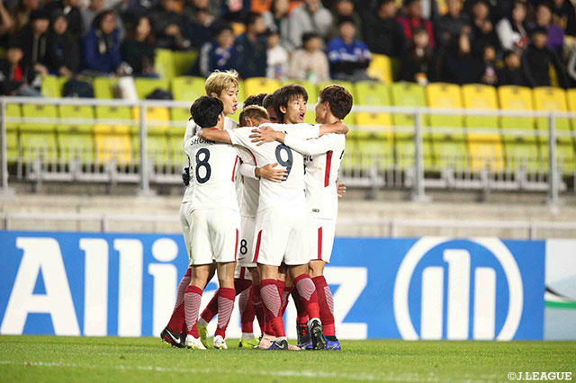 前半25分のセットプレーを山本 脩斗が頭で合わせて、鹿島が先制に成功！【ACL 準決勝　第2戦 水原三星vs鹿島】