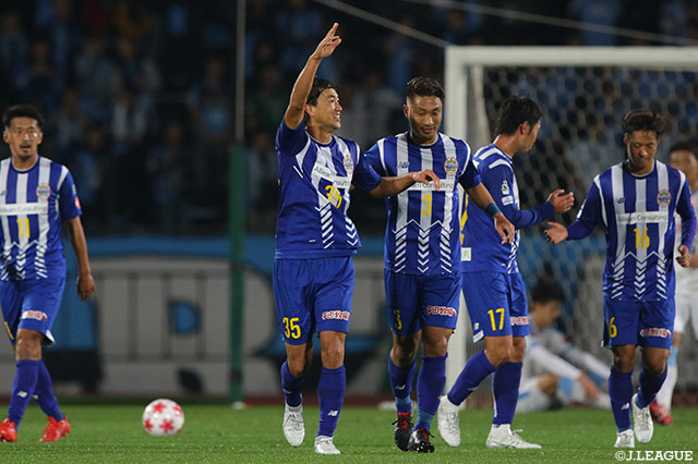 前半36分、坂井 達弥（山形/#35）が追加点を奪う！またもセットプレーから得点が生まれた【天皇杯 準々決勝 川崎Ｆvs山形】