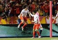 リーグ戦初ゴールを記録した相馬 勇紀(名古屋)が全身で喜びを爆発させる!【明治安田J1 第28節 C大阪vs名古屋】