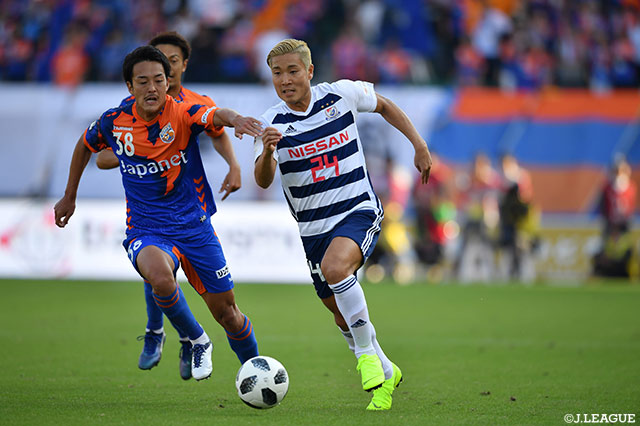 キリンチャレンジカップ 2018に臨む日本代表に初選出された山中 亮輔（横浜FM）が左サイドを駆け上がる！【明治安田Ｊ１ 第32節 長崎vs横浜FM】