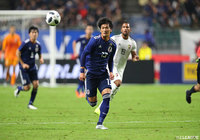 大迫に代わり、投入された北川 航也（清水）は反転からシュートを放つなど短い出場時間の中で見せ場を作った【国際親善試合 日本vsベネズエラ】