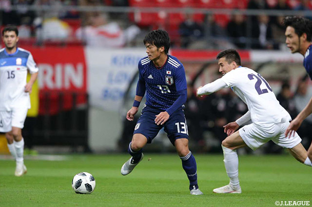初の先発出場となる北川 航也（清水）。明確な結果を残して生き残りに向けたアピールができるか【国際親善試合 日本vsキルギス】