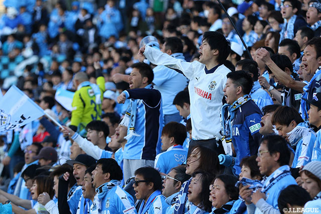 試合前からボルテージマックス！声援を送り、盛り上げます！【Ｊ１参入プレーオフ 決定戦 磐田vs東京Ｖ】