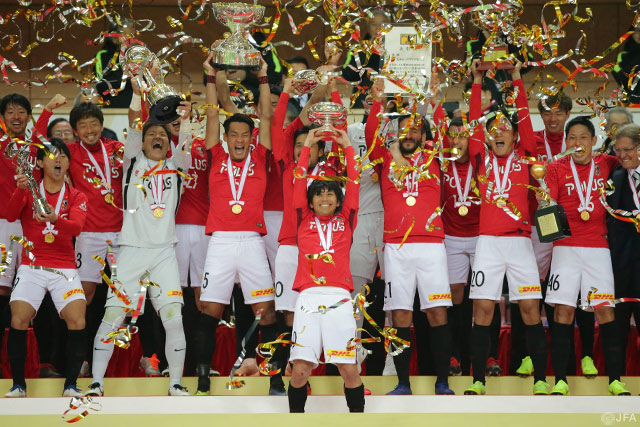 前半の1点を守り切った浦和が、12大会ぶり7回目の優勝を達成した【天皇杯 決勝 浦和vs仙台】