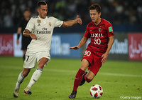 最後までボールを追いかける執念を見せた安部 裕葵(鹿島)はフル出場を果たした【FIFAクラブワールドカップ UAE 2018 準決勝 鹿島vsレアル・マドリー】