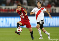 細かいタッチのドリブルで相手陣内を突破するなど持ち味を発揮した安部 裕葵（鹿島）【FIFAクラブワールドカップ UAE 2018 3位決定戦 鹿島vsリーベルプレート】