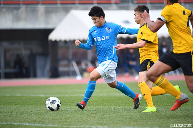 22分、63分にゴールを奪ったジョン ソンヒョン（浦項）【JINYC 7位決定戦 ウルヴァーハンプトンＦＣvs浦項】