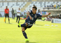 フル出場を果たした長友 佑都。豊富な運動量で上下動を繰り返し、勝ち越し点を演出するなど流石のプレーでチームを牽引【AFC アジアカップ UAE 2019 GS第1節 日本vsトルクメニスタン】