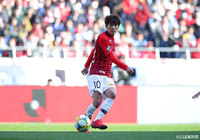 昨シーズン、Jリーグ最多アシストを記録した柏木 陽介(浦和)はこの日も絶妙なパスで何度もチャンスを演出した【FUJI XEROX SUPER CUP 2019】