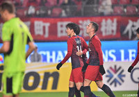 前半32分、山本 脩斗のヘディングシュートが決まり、鹿島が勝ち越し！【ACL プレーオフ 鹿島vsニューカッスルジェッツ】