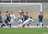 CKのチャンスに岸本 武流がダイビングヘッドを叩き込み、徳島が同点に追いつく【明治安田J2 第1節 鹿児島vs徳島】