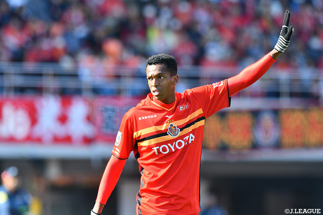 開幕戦で2得点を挙げた名古屋のエース、ジョー。2戦連発の期待に応えることができるか【明治安田Ｊ１ 第2節 名古屋vsＣ大阪】