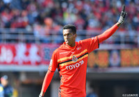 開幕戦で2得点を挙げた名古屋のエース、ジョー。2戦連発の期待に応えることができるか【明治安田J1 第2節 名古屋vsC大阪】