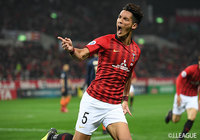 後半開始早々に槙野 智章（浦和）がCKから先制点を挙げ、その喜びを爆発させる！【ACL GS MD1 浦和vsブリーラム】