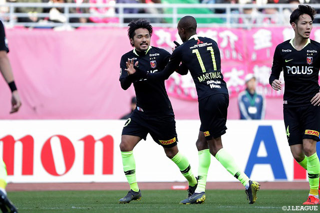 山中のFKに興梠 慎三が頭で合わせ、浦和が試合を振り出しに戻す！【明治安田Ｊ１ 第4節 Ｃ大阪vs浦和】