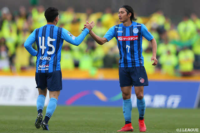 試合終了間際、水戸が波状攻撃を仕掛けると最後は志知 孝明の強烈なシュートが決まり、土壇場で同点に追いつく！【明治安田Ｊ２ 第4節 水戸vs千葉】