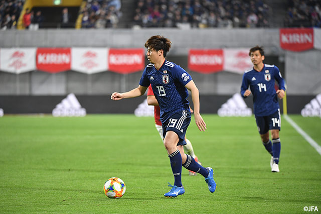 安西 幸輝（鹿島）は、ダイナミックなオーバーラップと得意のドリブルで攻撃面で存在感を発揮【国際親善試合 日本vsボリビア】
