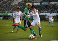 公式戦初先発のレアンドロ ペレイラ（松本）とキャプテンを務めた谷口 彰悟（川崎Ｆ）のマッチアップ【明治安田Ｊ１ 第5節 松本vs川崎Ｆ】