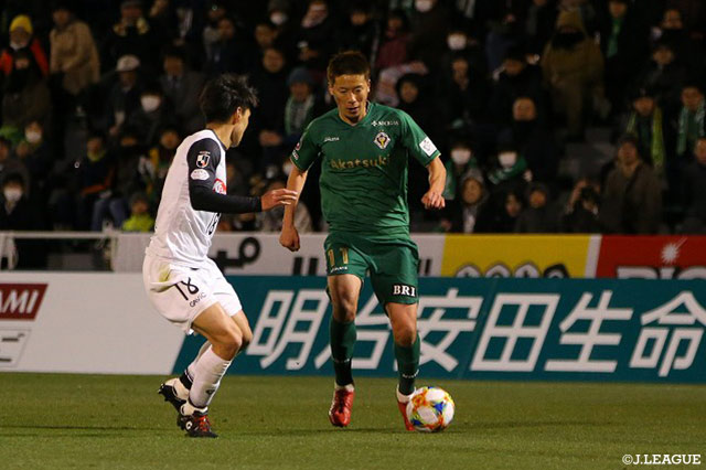 前節得点を決めた林 陵平（東京Ｖ）は、この日は不発に終わった【明治安田Ｊ２ 第7節 東京Ｖvs水戸】