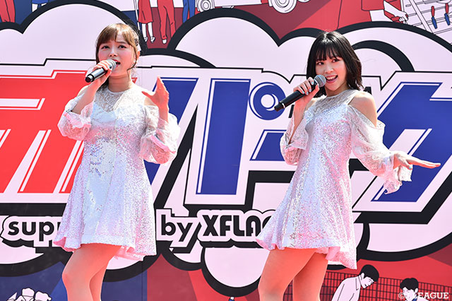 alomさんのLIVEステージ！歌も上手くてサポーターも聴き入っています♪【明治安田Ｊ１ 第6節 FC東京vs清水】