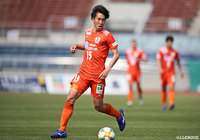 開始1分に電光石火の先制点をもたらした丹羽 詩温(愛媛)。今シーズン初得点を記録【明治安田J2 第8節 愛媛vs岐阜】