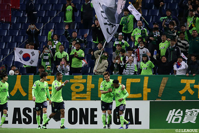 浦和は主導権を握るも、後半32分に一瞬の隙を突かれ途中出場のアドリアーノ（全北現代）にゴールを許してしまう【ACL GS MD3 浦和vs全北現代】