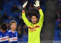 ランゲラックの負傷で急遽出場した武田 洋平(名古屋)は、ファインセーブをみせるなど最後まで得点を許さなかった【明治安田J1 第7節 横浜FMvs名古屋】