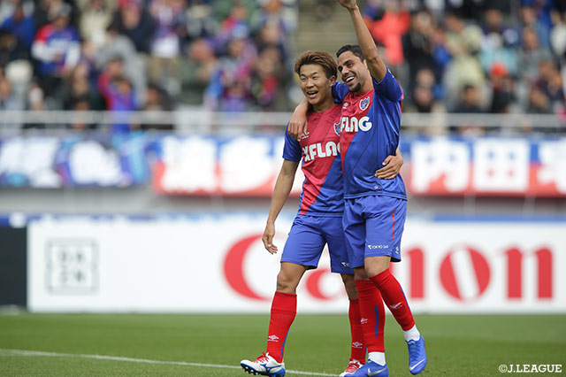 勢いが止まらないFC東京！DFを上手く交わしたディエゴ オリヴェイラがこの日2得点目を決め、前半だけで3点のリードを奪う【明治安田Ｊ１ 第7節 FC東京vs鹿島】