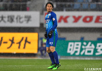 ゲーム終盤に投入された押谷 祐樹(徳島)。短い出場時間ながら、後半45分に同点ゴールを奪ってみせた【明治安田J2 第9節 徳島vs愛媛】