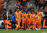 六反からのフィードをエウシーニョがゴール前にパスを送ると最後は北川 航也が角度のないところからシュートを決め、清水が均衡を破る！【明治安田Ｊ１ 第8節 清水vsＣ大阪】